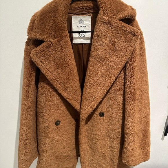Aritzia Babaton Teddy Coat in Dark Brûlée - Picture 1 of 4